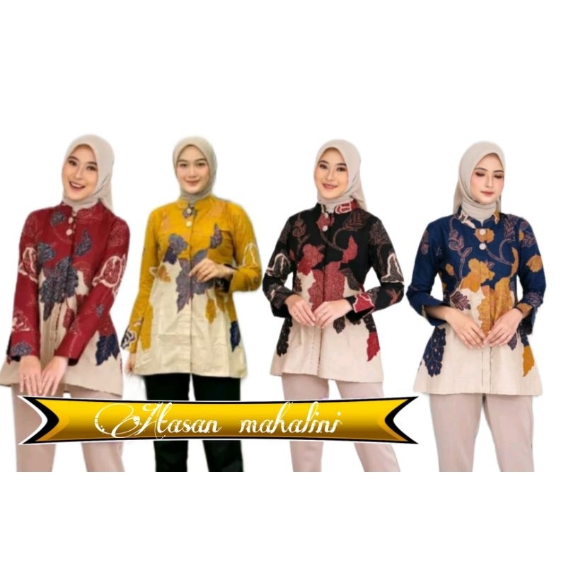 ATASAN BATIK BAJU KANTORAN ATASAN BATIK WANITA MUSLIMAH MASA KINI