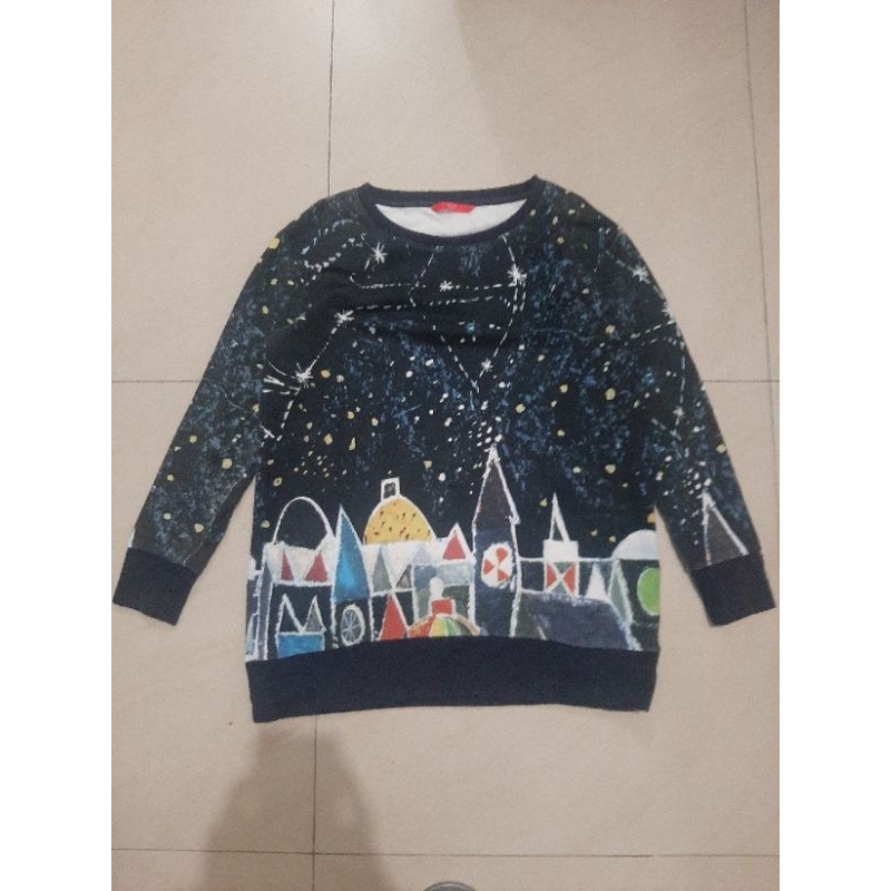 Crewneck AOP Full Print Graniph Brian Wildsmith Second PL Preloved