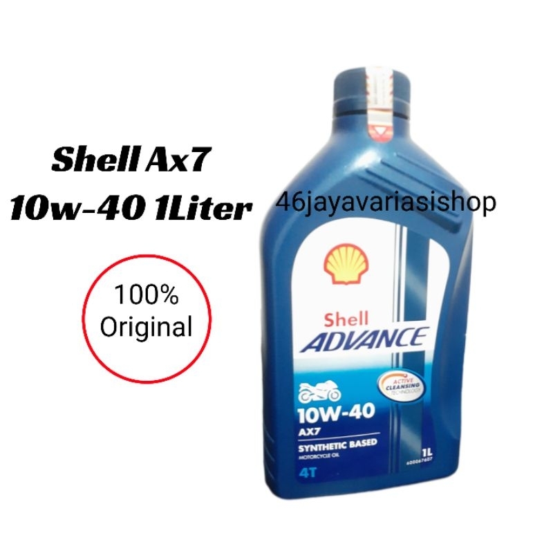 Oli Motor Shell Advance AX7 10W-40 1 Liter untuk Mesin 4-Tak