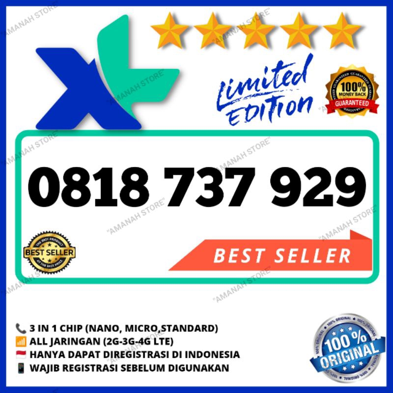 NOMOR CANTIK XL 10 DIGIT / KARTU XL 10 DIGIT RAPIH