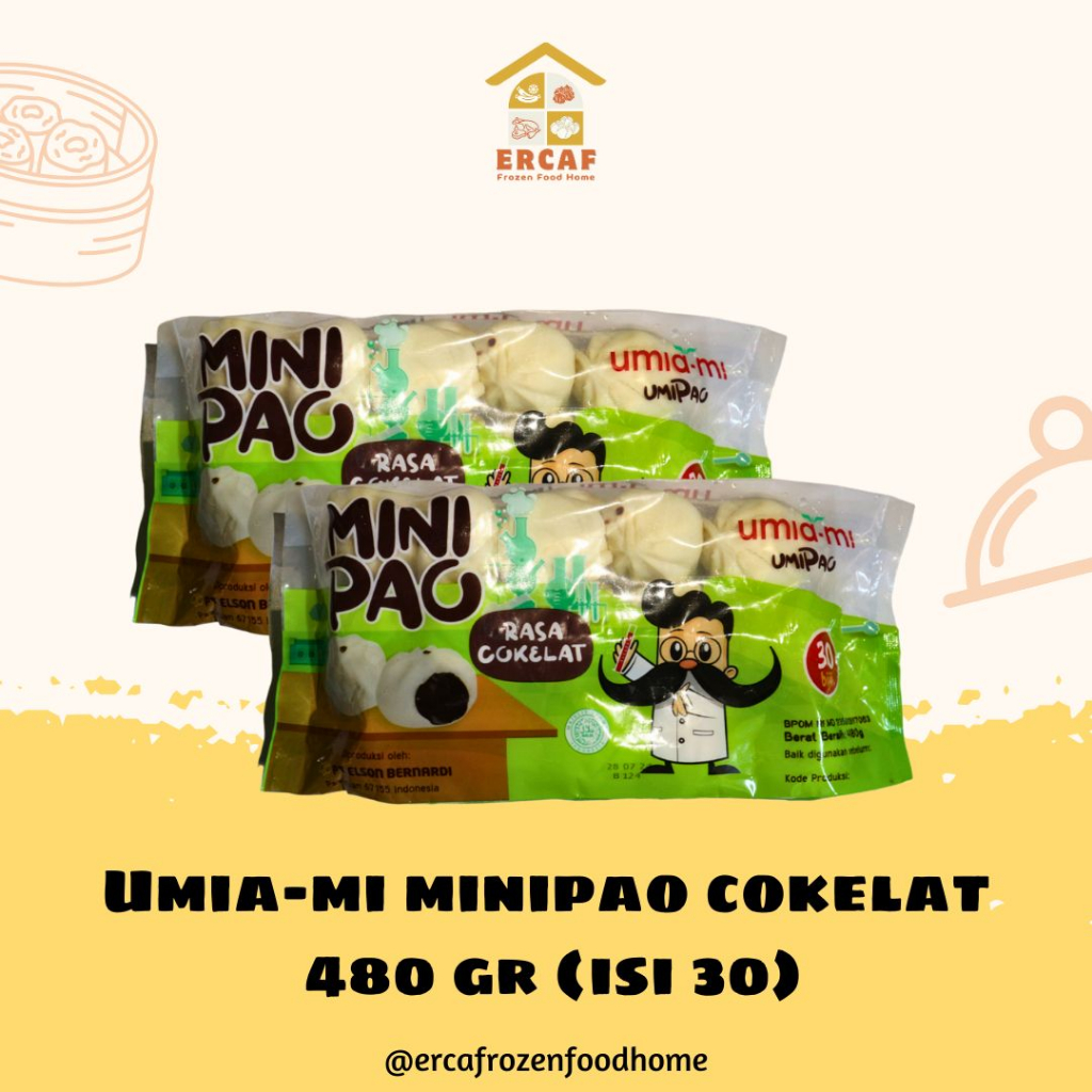 

UMIA-MI MINIPAO COKELAT / STROBERRI ISI 30 PCS