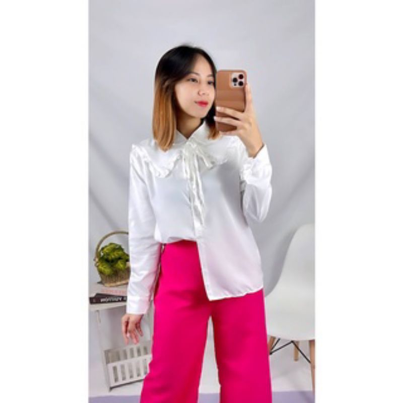 Alpha Fashion - Jeni Blouse Korean Style / Jeni Top /Blouse Korea / Blouse Wanita Kekinian / Aurelia