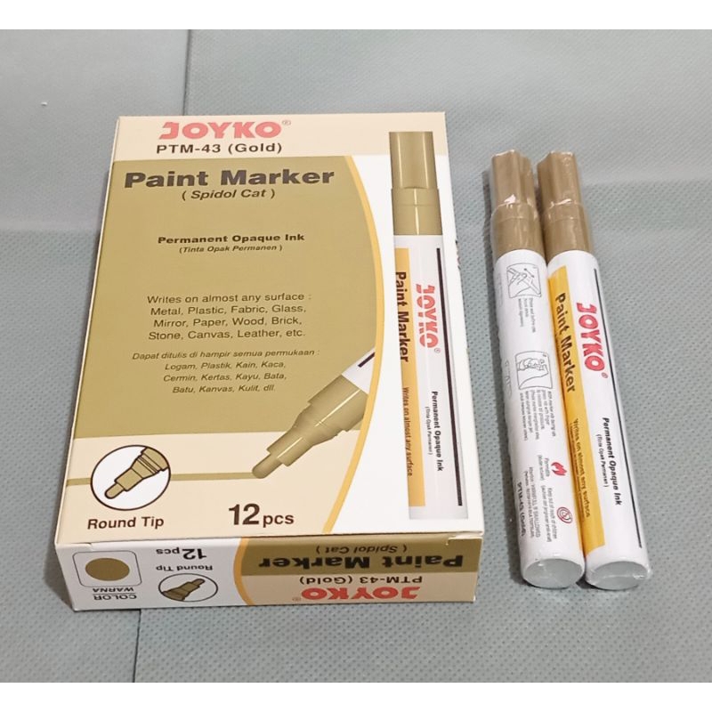

Spidol Cat / Paint Marker Joyko PTM-43 GOLD