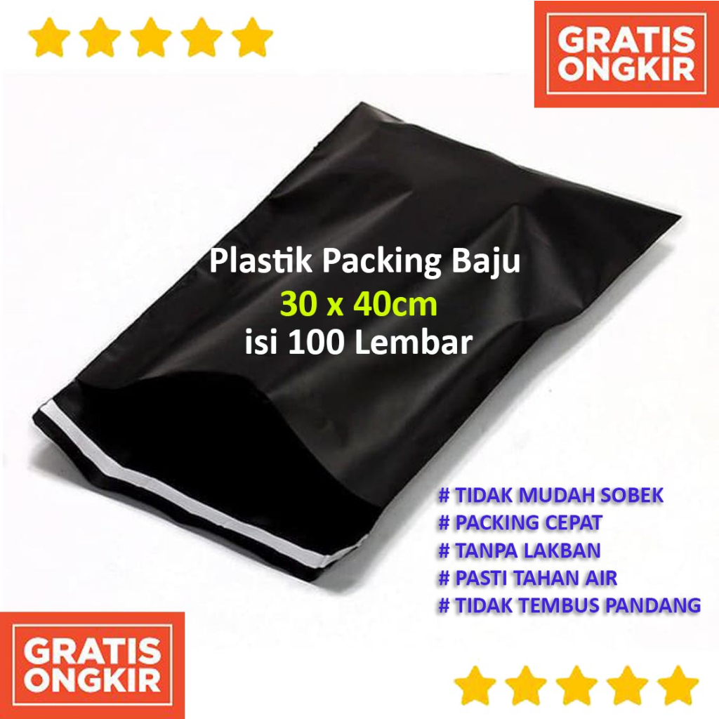 Plastik packing baju Plastik Polymailer 30 x 40cm Plastik Baju 30 x 40cm Plastik olshop Plastik deng