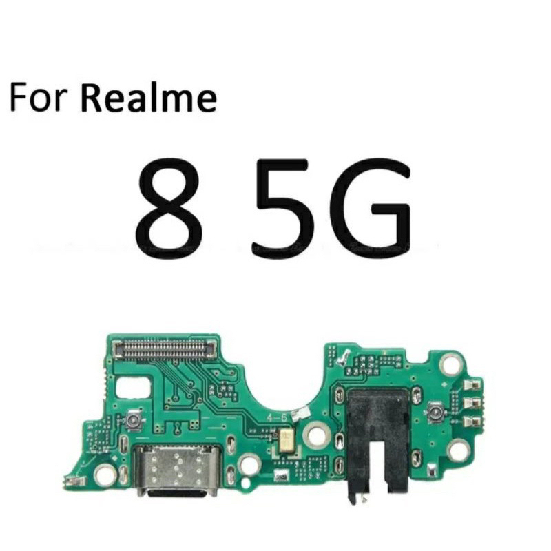 Papan Konektor Charger Realme 8 5G Fullset Mic+Hf