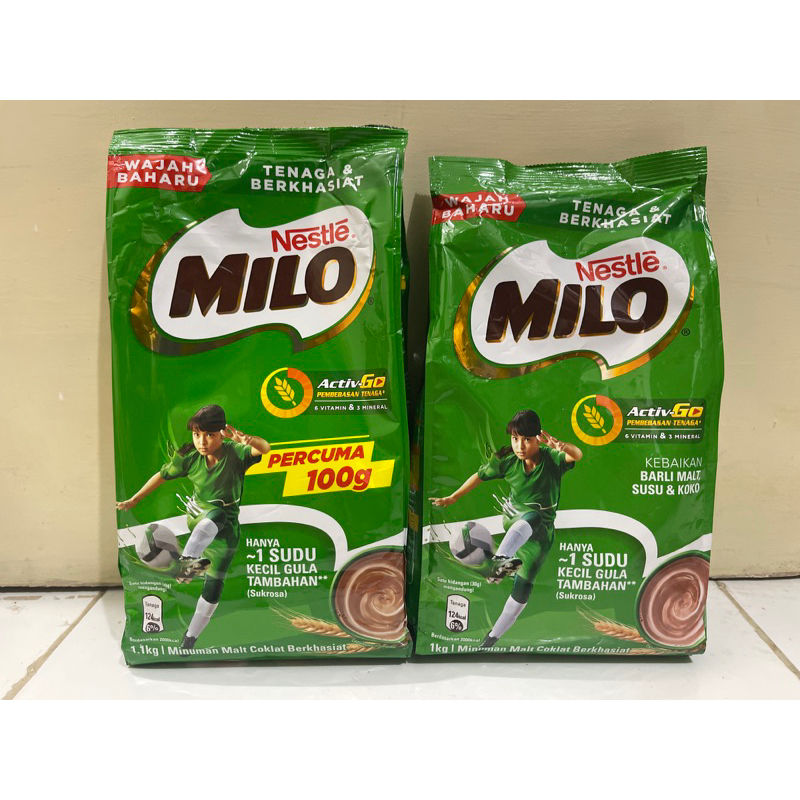 

milo bubuk active go 1kg / 1.1kg malaysia