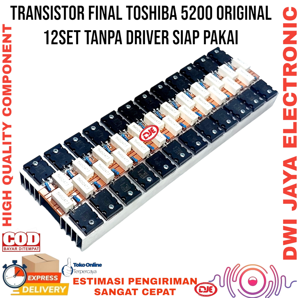 Transistor Final Toshiba 5200 Original Lot 714 12SET Tanpa Driver