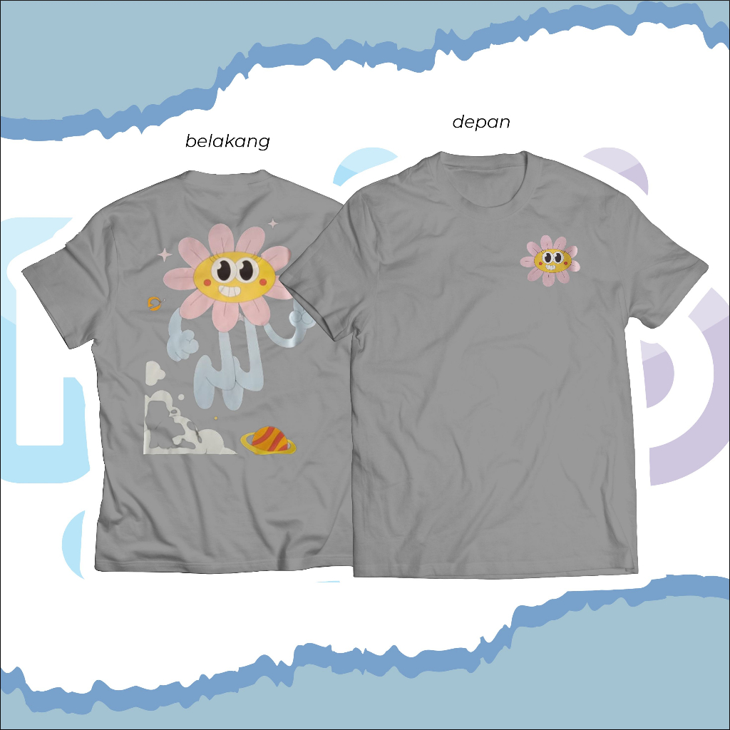 KAOS ABU ABU LENGAN PENDEK WANITA / PRIA