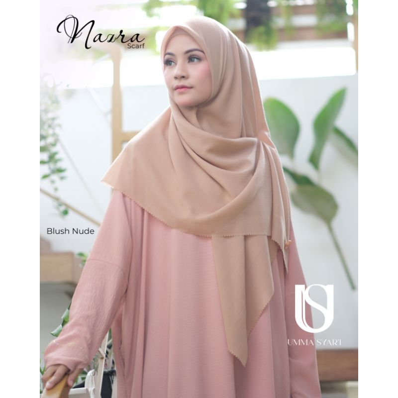NAZRA SCARF BY UMMA SYARI (JILBAB SEGI EMPAT) // SCARF VOAL POLOS 125X125