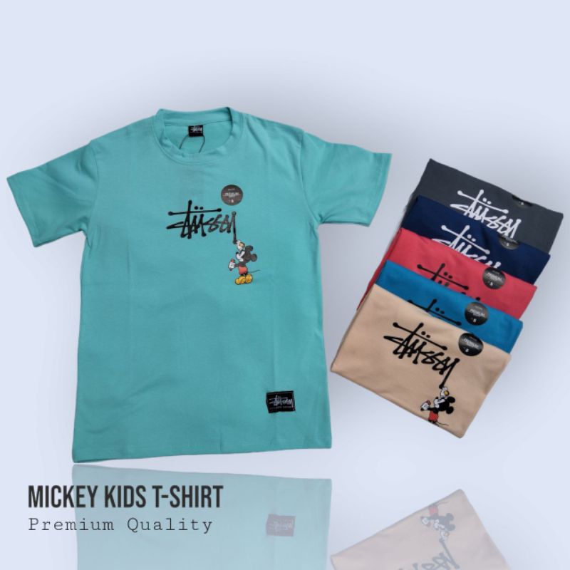 Premium Kids T-Shirt Mickey Mouse Unisex (kaos anak Unisex)