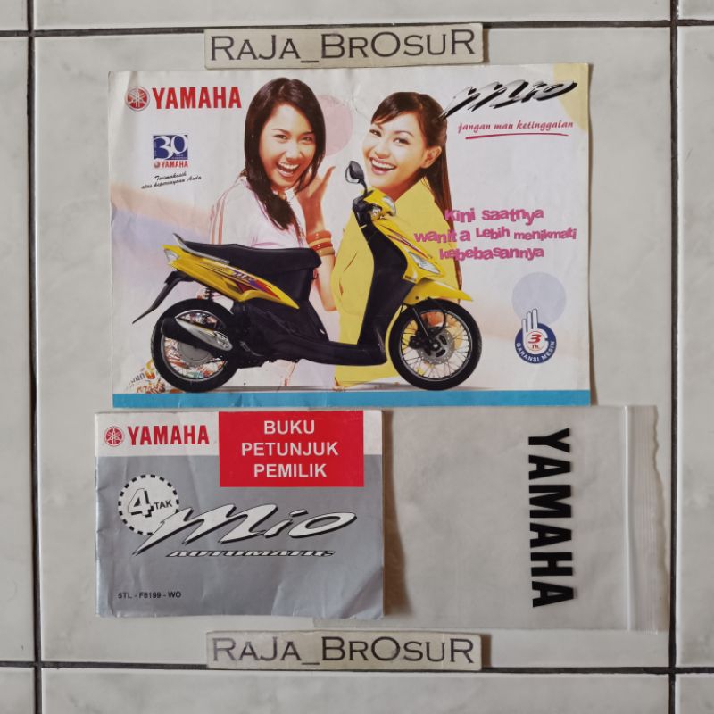 Buku petunjuk pemilik Manual Book + Poster brosur katalog leaflet Yamaha Mio Sporty 5TL 2003-2004 Ge