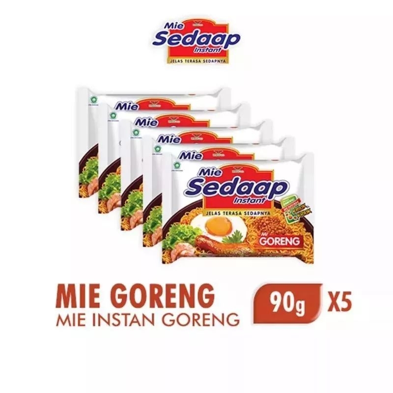 

PAKET MIE GORENG 5 PCS SEDAPP / INDOMIE