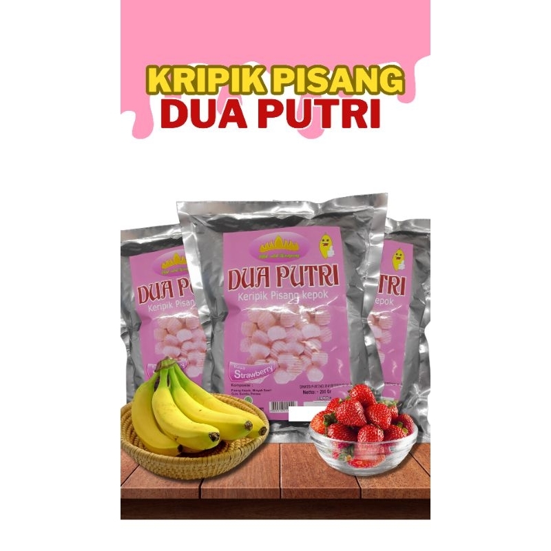 

Kripik Pisang Dua Putri 200gr | Rasa Strawberry | Makanan Khas Lampung