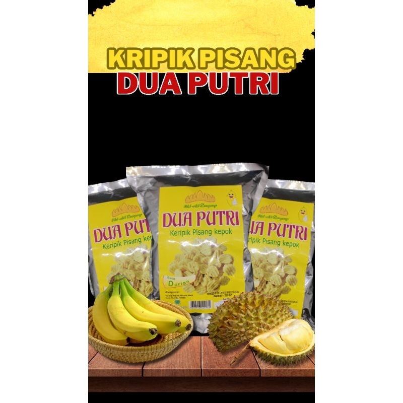 

Kripik Pisang Dua Putri 200gr | Rasa Duren | Makanan Khas Lampung