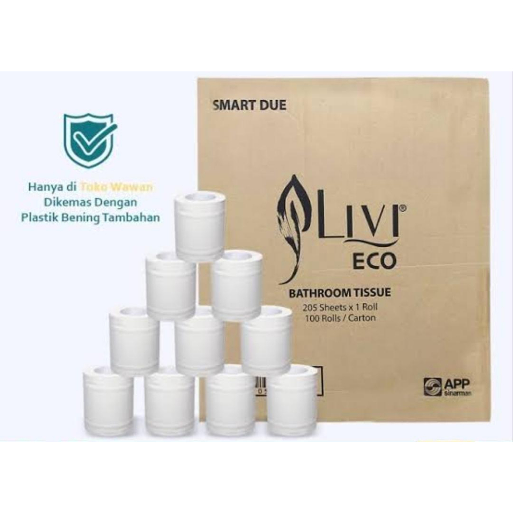 TISSU Tissue LIVI SMART DUE 205s  Murah(Tisu Roll)PROMO  TERMURAH TISSUE LIVI ECO BATHROOM SMART DUE