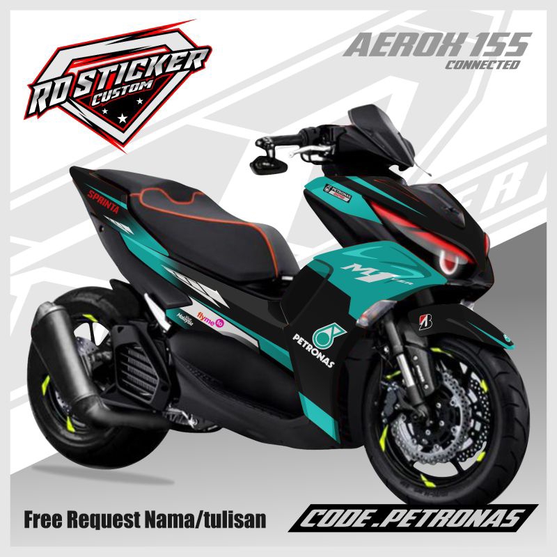 decal sticker new aerox petronas
