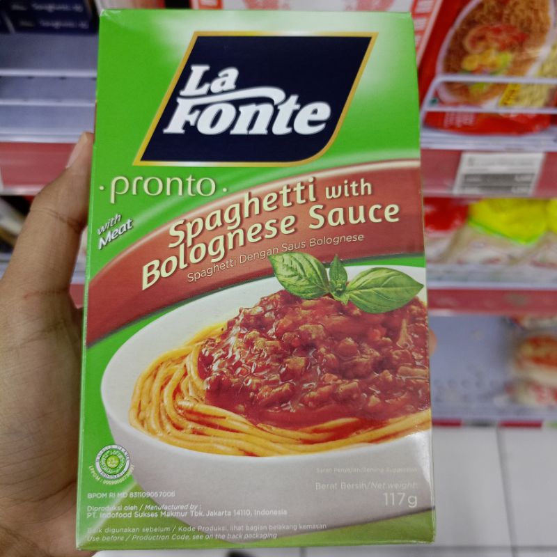 

La Fonte Pronto Spaghetti Instan Bolognese | La Fonte Spaghetti with Chicken Sauce | Pasta La Fonte Ready to Cook