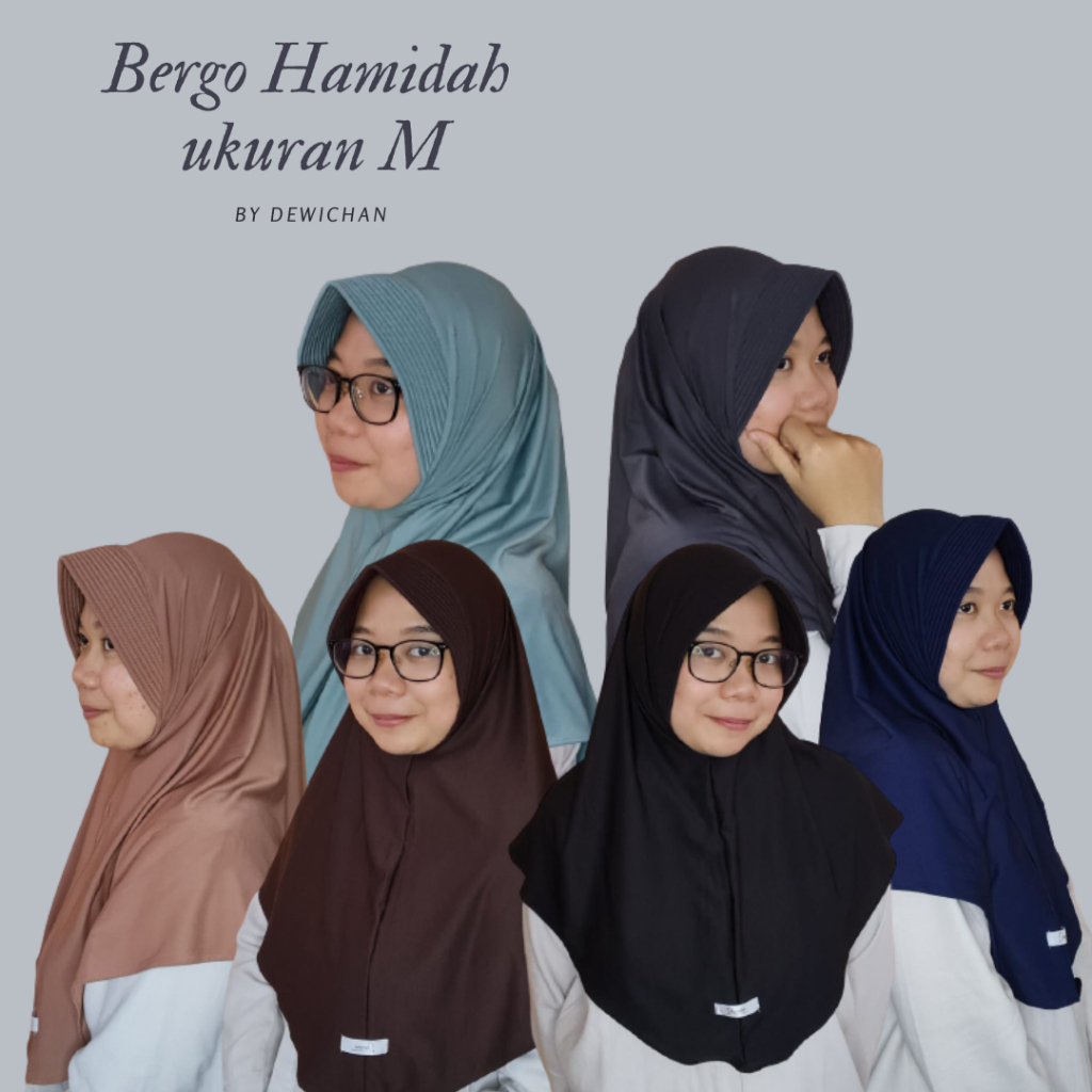 Bergo Instan Hamidah Jersey Ukuran M By Dewican