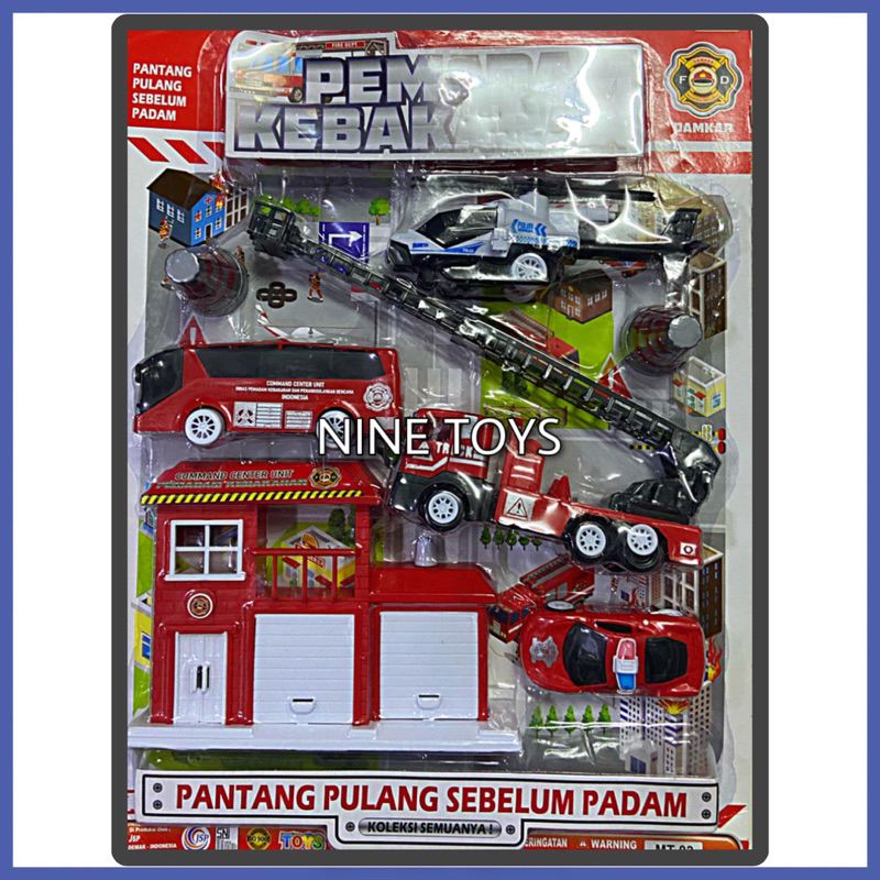 MAINAN SET PEMADAM KEBAKARAN FIRE TRUCK MOBIL PEMADAM