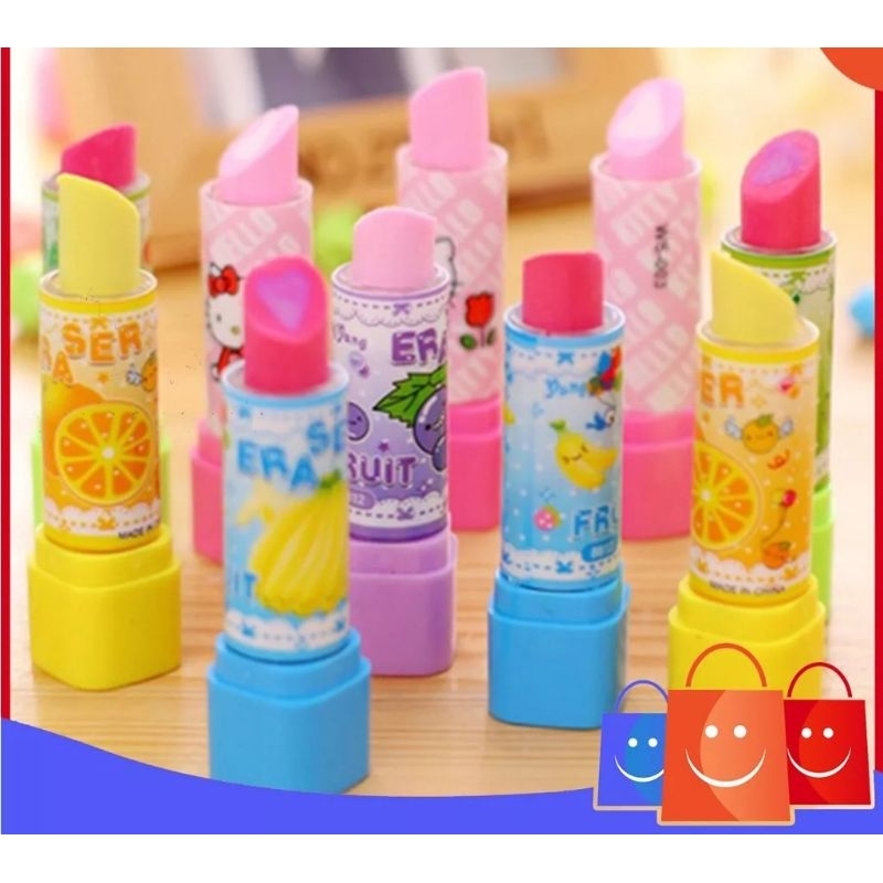 

Penghapus Lucu Pinsil Lipstik Karakter Kartun Hapusan Pensil