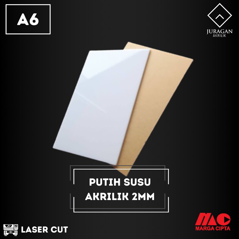 Akrilik Putih Susu A6 2mm
