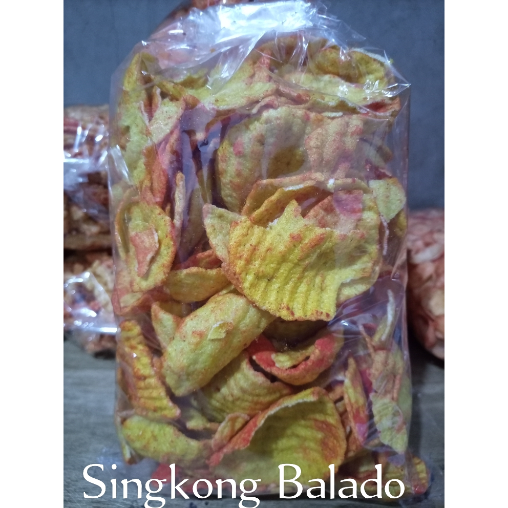 

Kerupuk POCO-POCO/SINGKONG Pedas 250 Gr