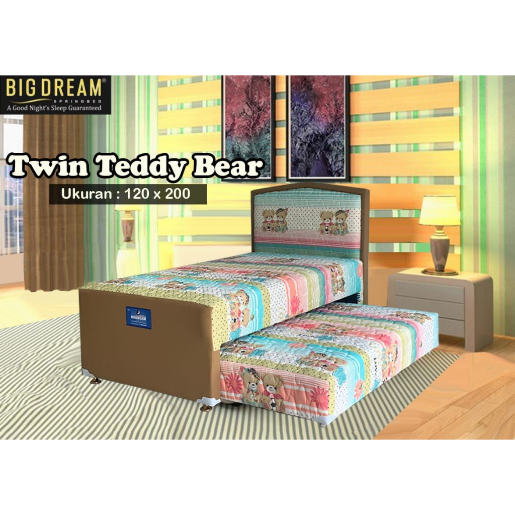 Bigland Springbed Twin Teddy Bear - 120x200 Khusus Batam