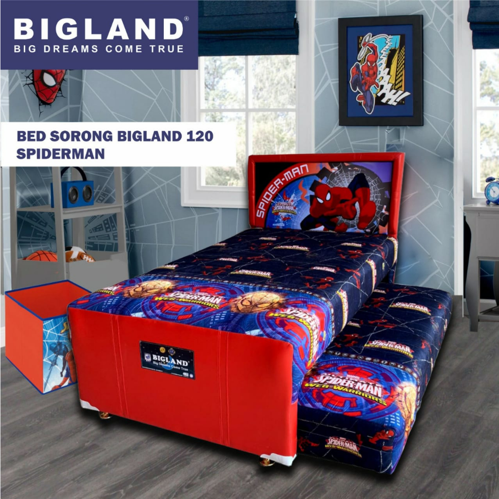 Bigland Springbed Twin Spiderman - 120x200 Khusus Batam