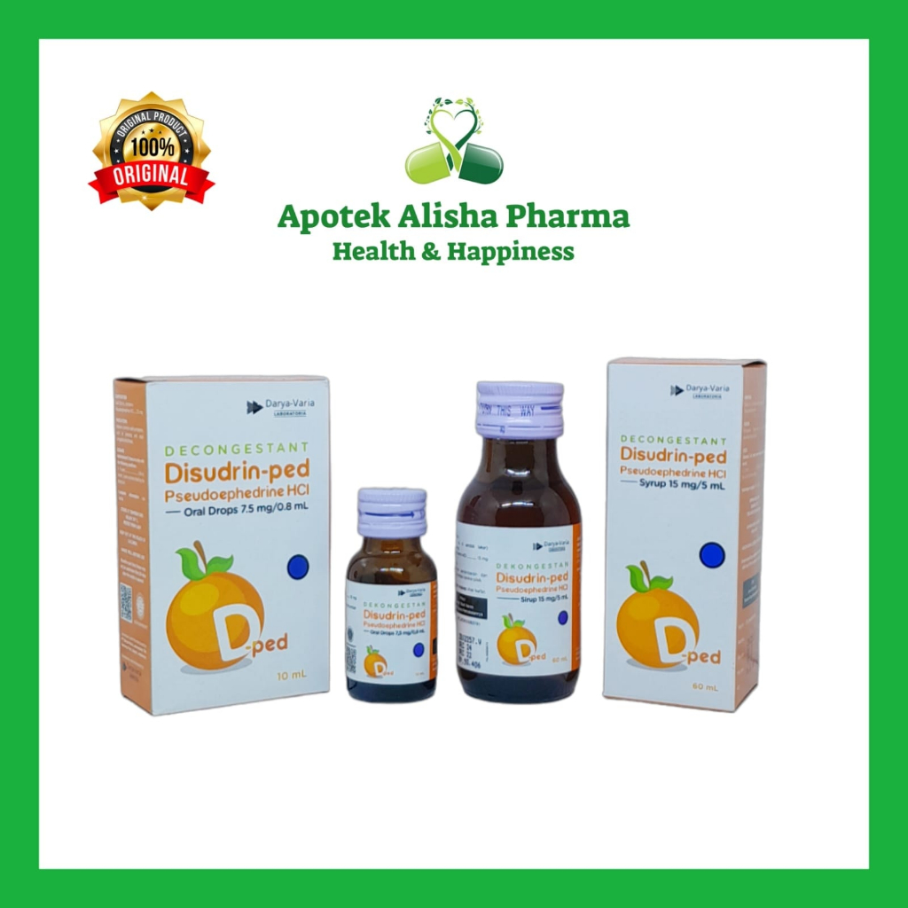 Disudrin Ped Drops Bayi 10ml / Disudrin-Ped Sirup Anak 60ml - Disudrine Decongestant Syrup Obat Flu 