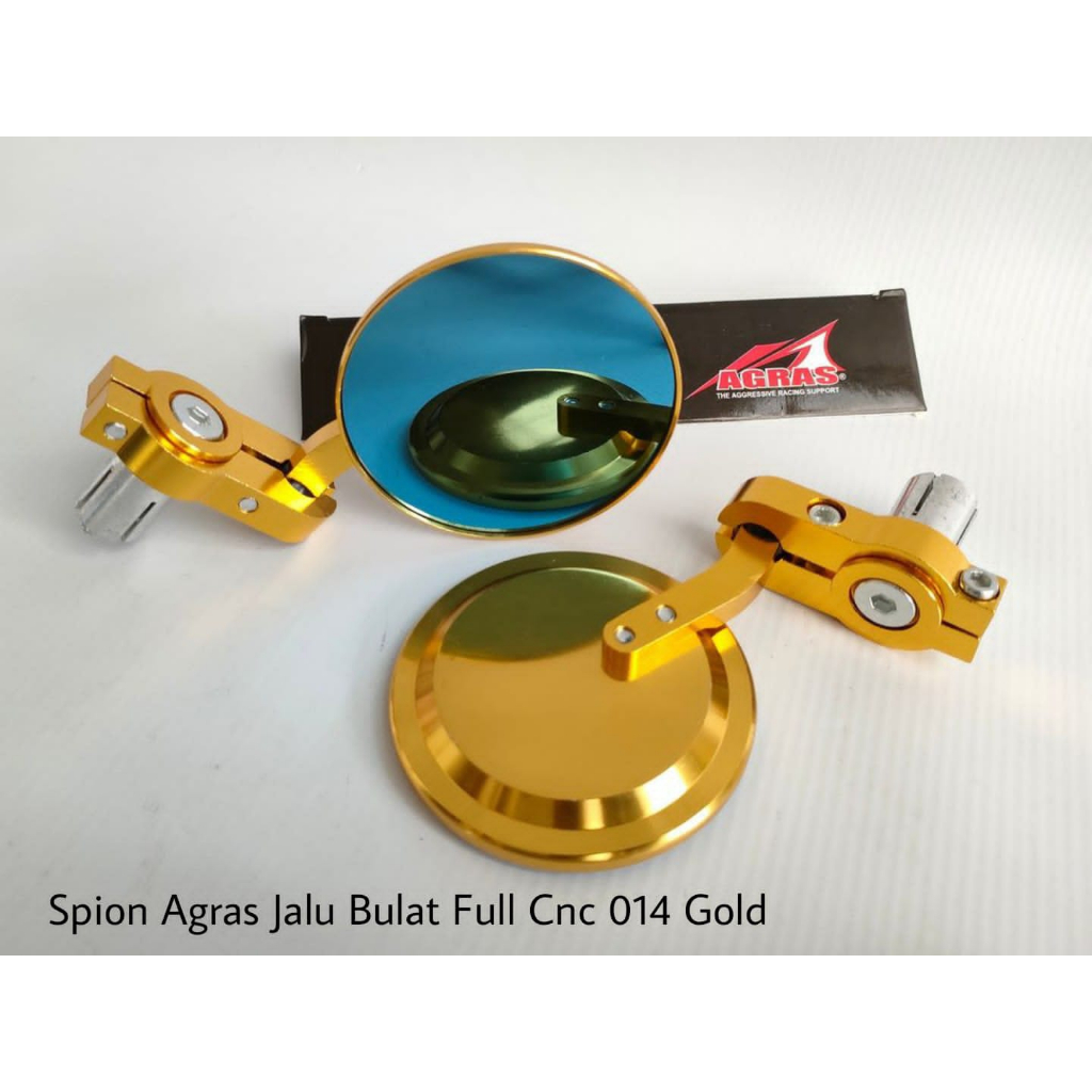 Kaca spion AGRAS Jalu bulat LF014 gold