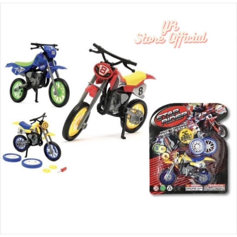 Mainan Motor Cross Bongkar Pasang (MC323) / Mainan Anak Miniatur Trail / Mainan Motor Trail / Motor 