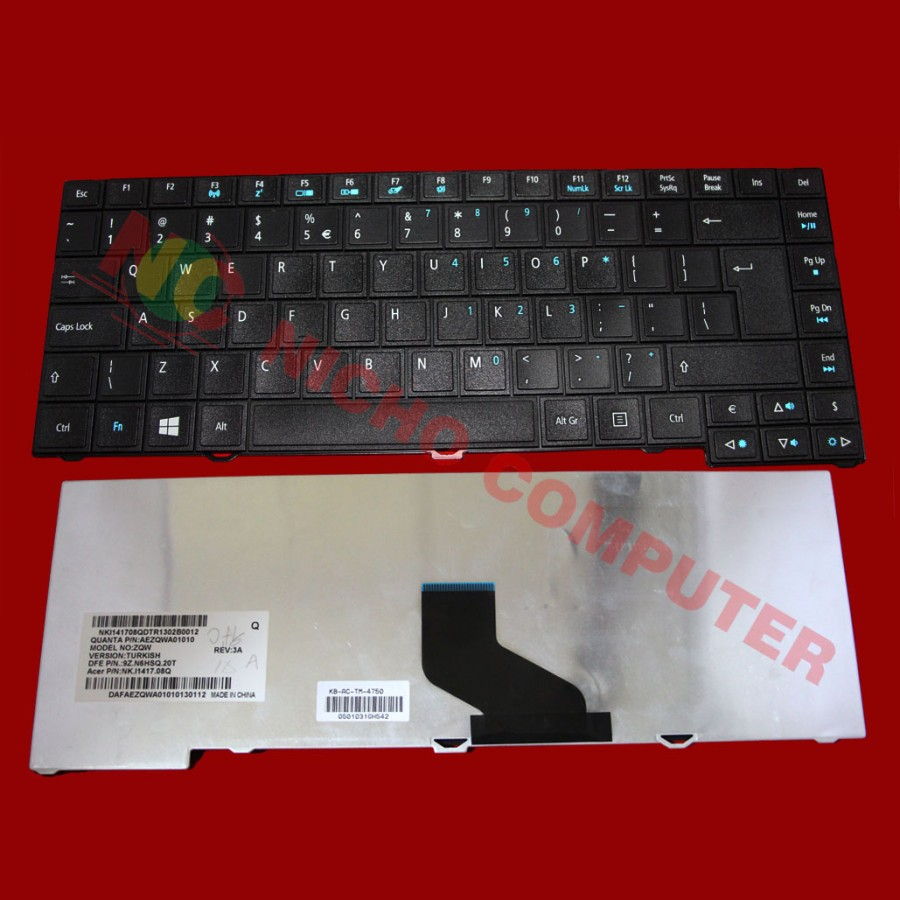 Keyboard laptop Acer Travelmate 4750 4750G 4750Z 4750ZG TM4750 hitam