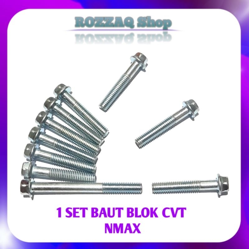 BAUT BLOK CVT NMAX BAUT BAK CVT MOTOR NMAX BAUT 1 SET BLOK CVT MOTOR YAMAHA NMAX UKURAN M6 KUNCI PASS T8