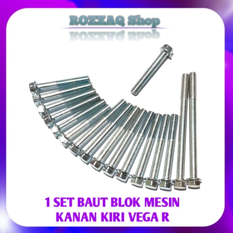 BAUT BLOK MESIN VEGA R BAUT BAK MESIN VEGA R BAUT BAK KOPLING MOTOR YAMAHA VEGA R 1 SET KANAN KIRI