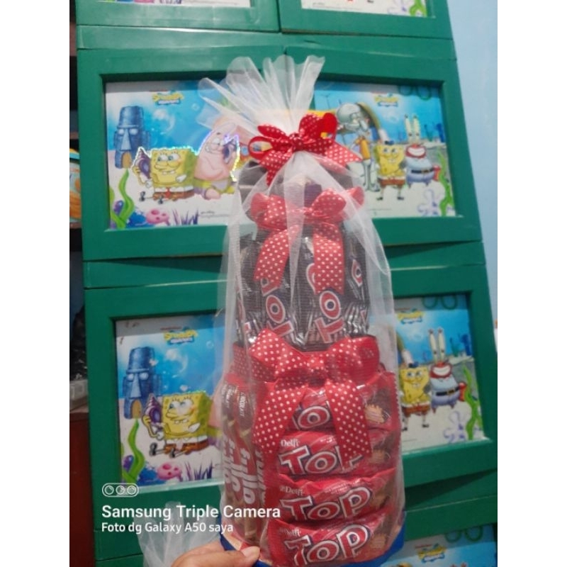 

Buket snack/buket jajan/buket top coklat/buket murah/buket wisuda/buket ulang tahun/buket