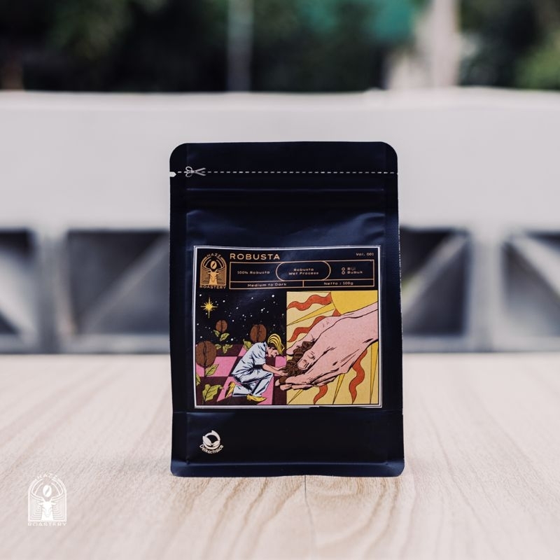 

100% Biji Kopi Robusta 100 Gram , Hazz Roasted Bean, BIJI / BUBUK MURAH