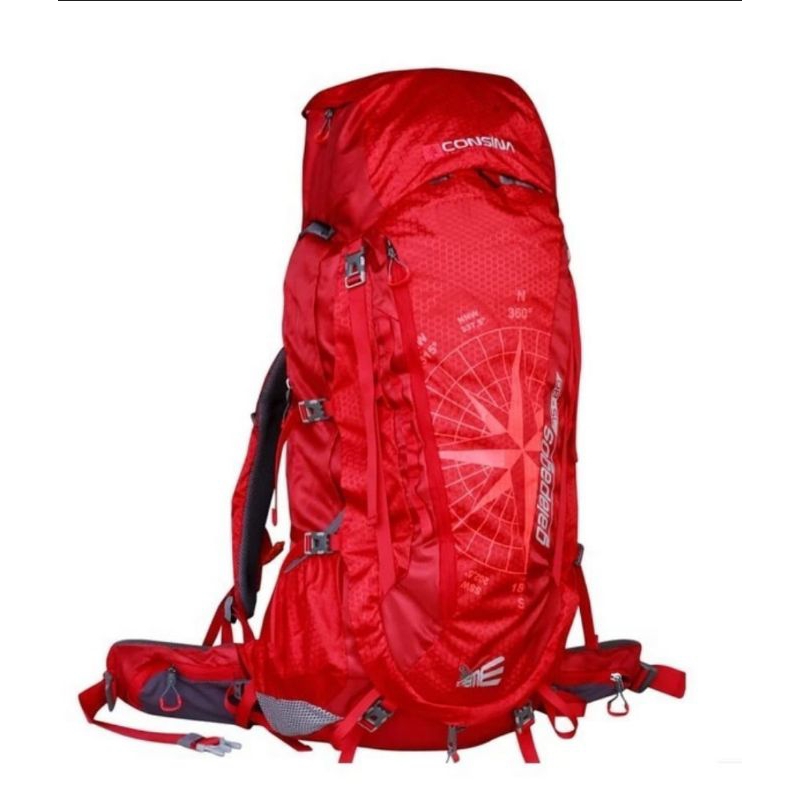 tas gunung original carrier consina galapagos 80L dapat raincover