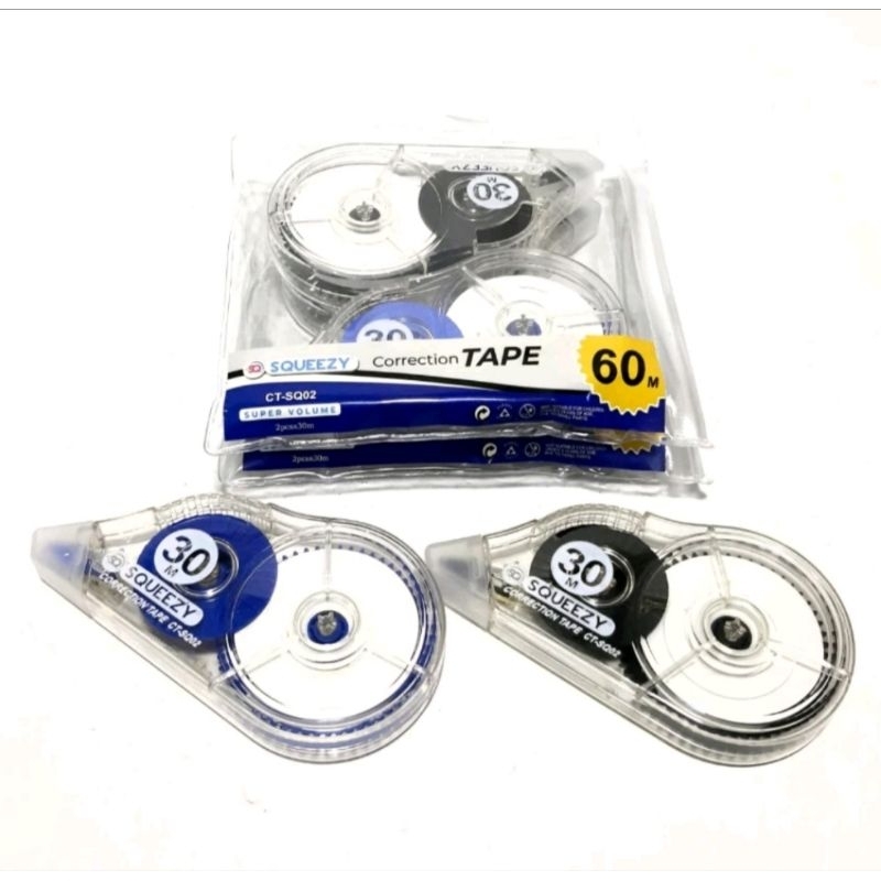 

GROSIR (1pack isi 2) Correction tape CT-SQ02 ukuran 60m
