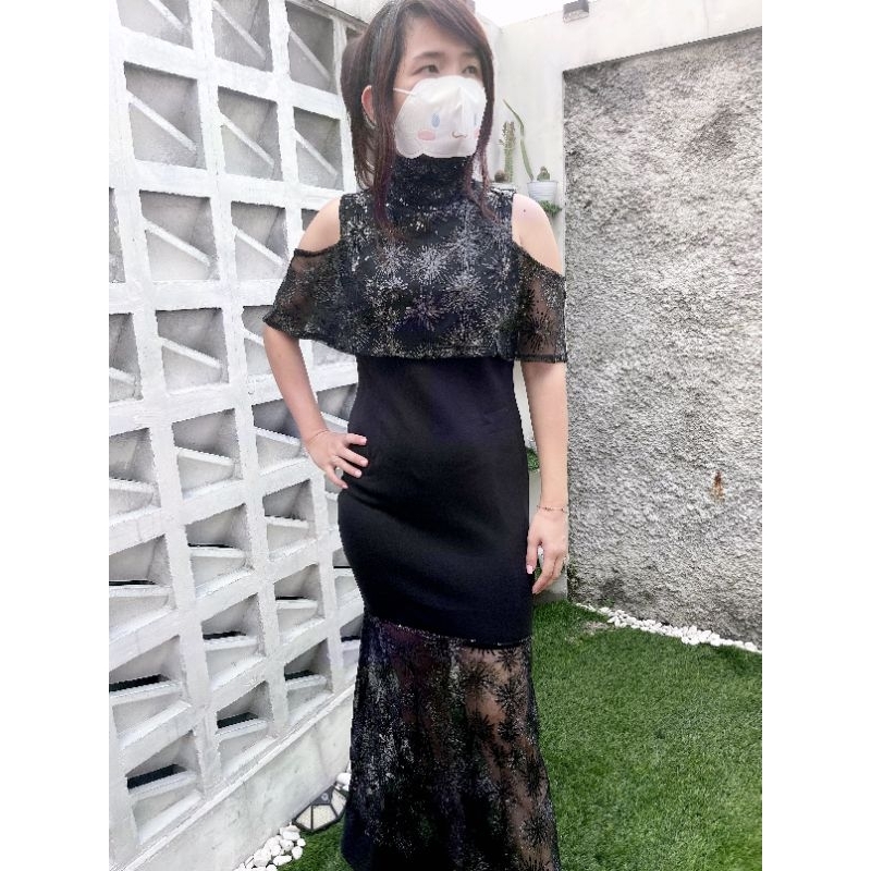 706520 dress panjang brukat blink dress scuba dress penyanyi sexy