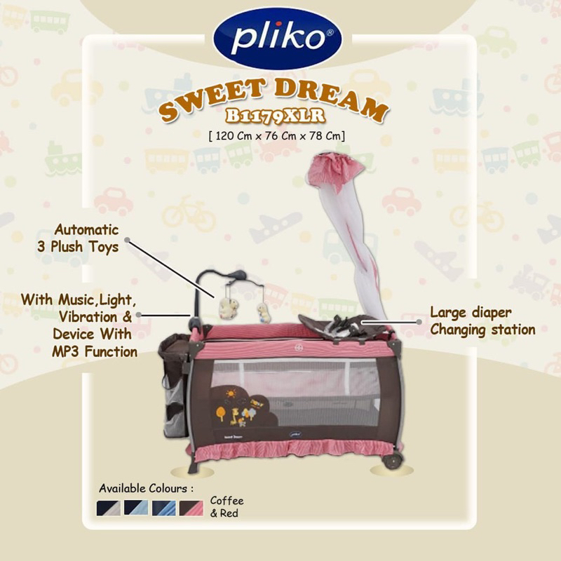 BABY BOX PLIKO 1179 XLR / Baby Box Pliko 1179 XLR / Tempat Tidur Bayi / Kotak Tidur Bayi Pliko