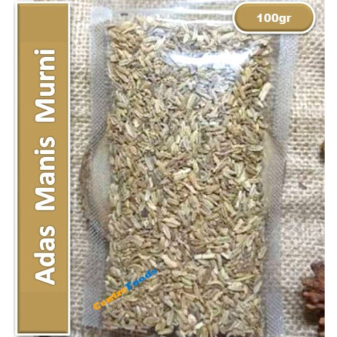 

Adas Manis Original - Fennel Seed | 100gr [ Harga Per BKS ]