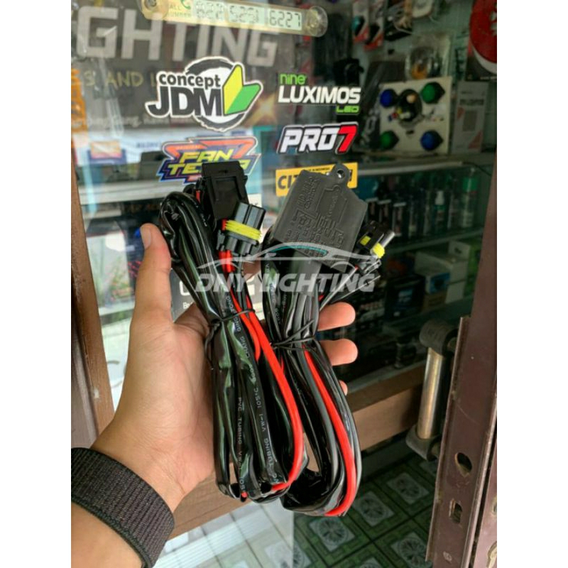Kabel Rilay Lampu HID Projektor Biled HID Motor Mobil H4