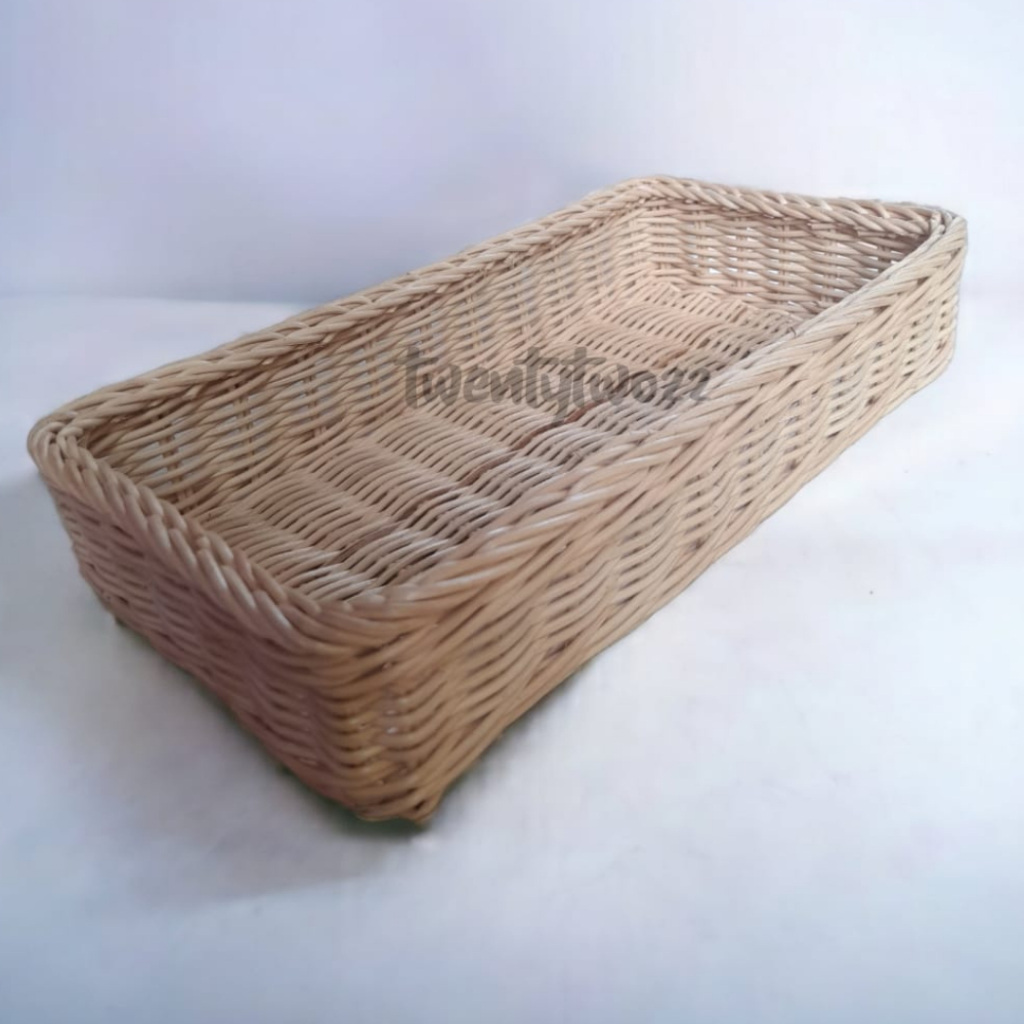 keranjang rotan nampan persegi panjang besar wadah aqua toples snack tempat hantaran seserahan perni