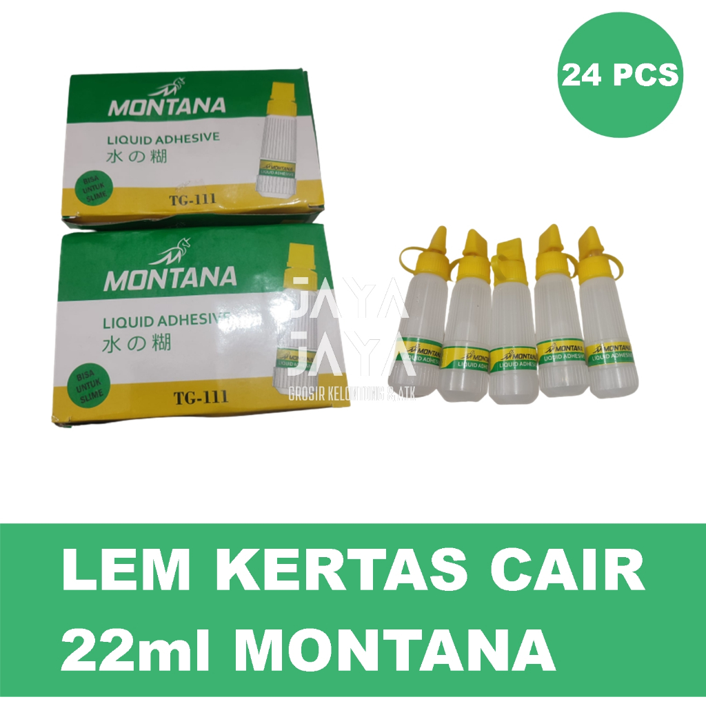 

Lem Kertas Cair 22 ml Montana 1 pack isi 24 pcs