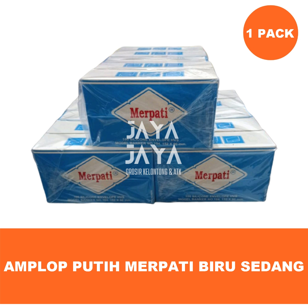 

AMPLOP PUTIH MERPATI BIRU SEDANG / AMPLOP POLOS / AMPLOP 152 x 90 MM