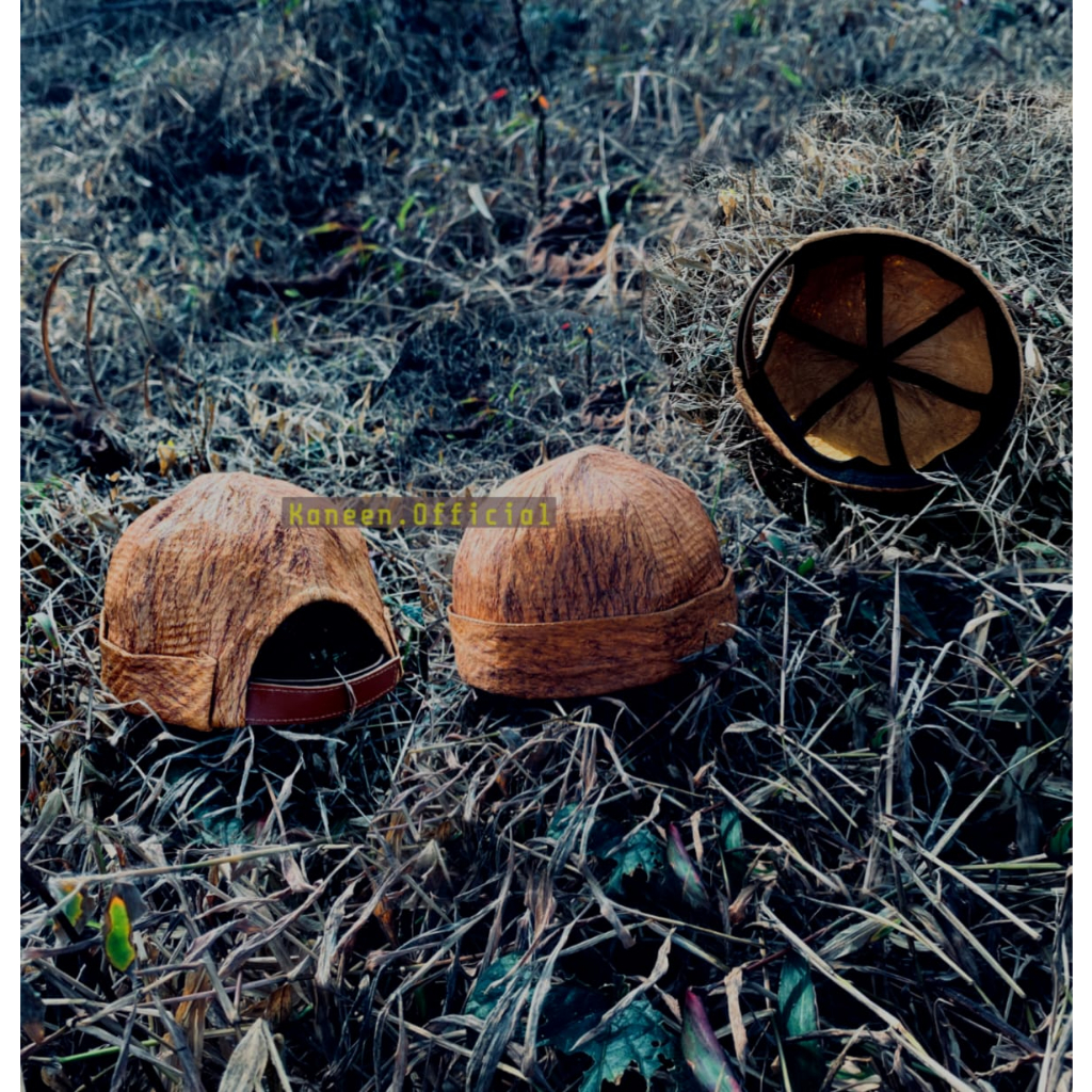 Topi Peci UAS Dewasa Miki Hat Aesthetic Bahan Kulit Kayu Honai Asli Kaneen
