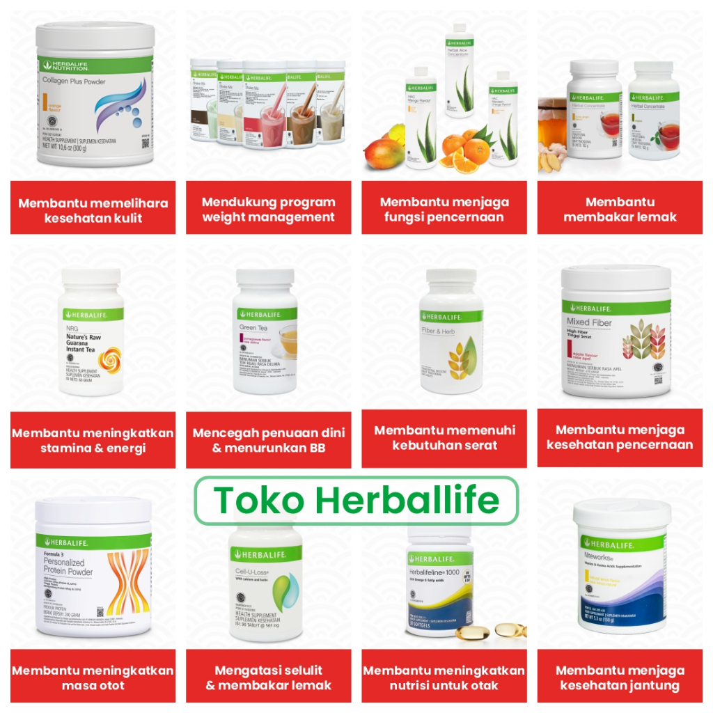 Gigikbunga Herbalife-Herbalife Paket Diet-3 Produk Herbalife-Herballife Shake-Herbalife Aloe