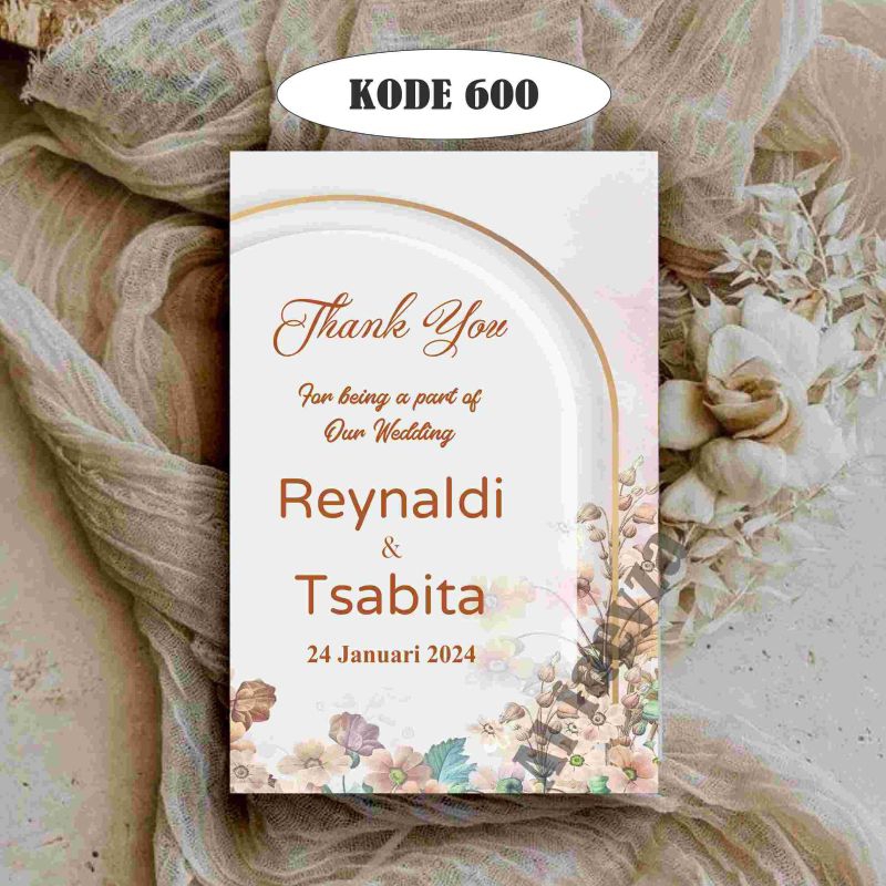 Kartu Ucapan Terima Kasih Pernikahan Kartu Ucapan Terima Kasih Kartu Ucapan Kartu Souvenir Tag Souve