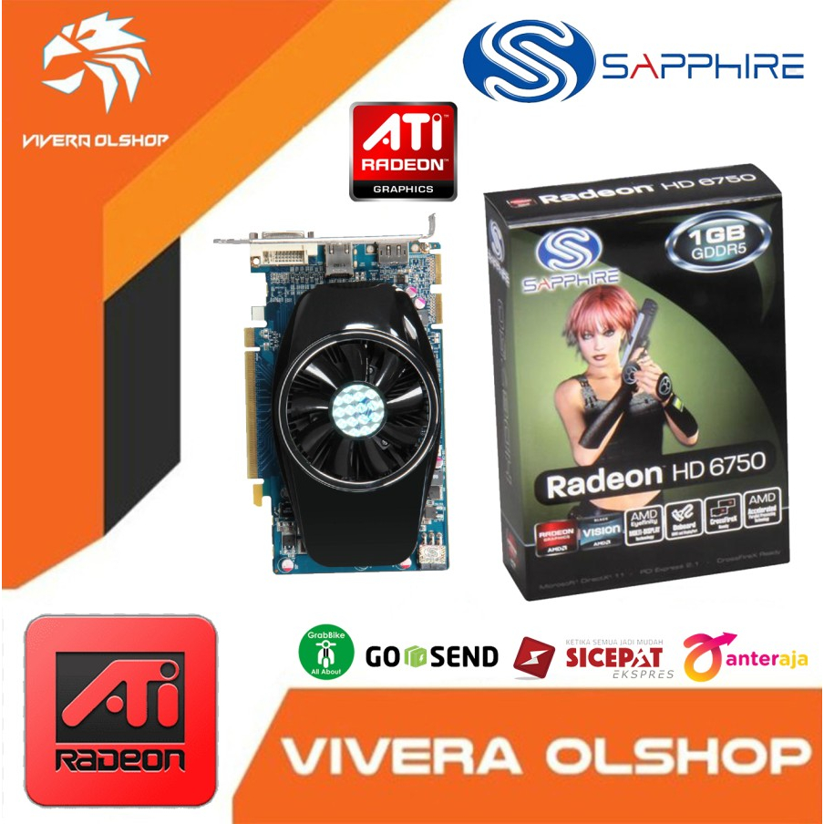 VGA RADEON HD 5750 1GB GDDR5 SAPPHIRE PCI-E-HDMI-DVI-DP (2ND)