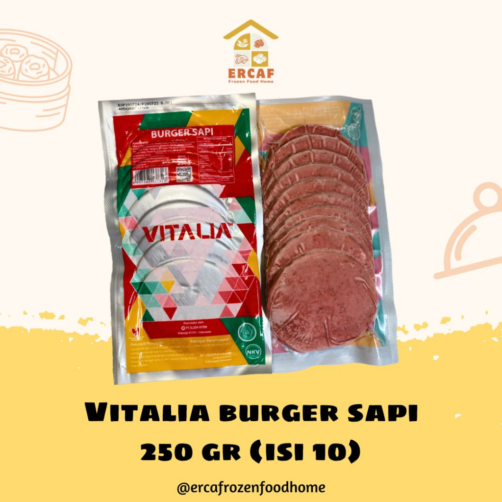 

VITALIA BURGER 250 GR ISI 10 PCS